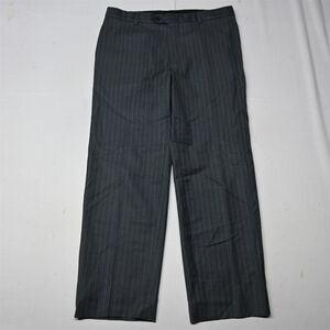 Jos A Bank 33x29 Gray Stripe Tapered Wool Suit Slacks Mens Pants‎